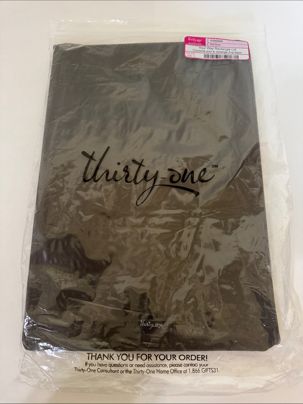 Thirty-One Your Way Rectangle Lid Brown